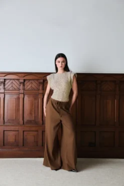 Tide Linen Pants Chestnut Brown
