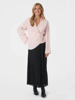 Tifuna Stripe Wrap Shirt Light Pink