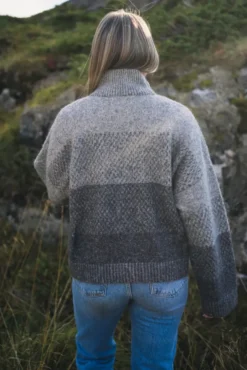 Tine Knit Cardigan Dark Grey Mix