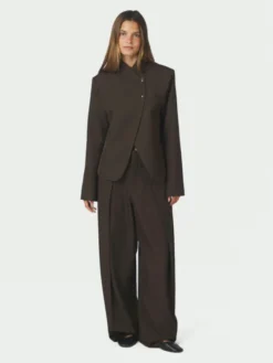Tiria Structure Blazer Dark Brown