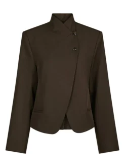 Tiria Structure Blazer Dark Brown