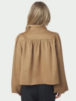 Tirsa Faux Suede Jacket Cognac