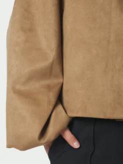 Tirsa Faux Suede Jacket Cognac