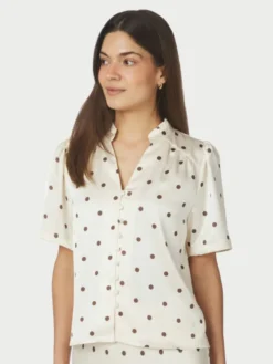 Torana Dotted Blouse Creme