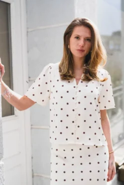 Torana Dotted Blouse Creme