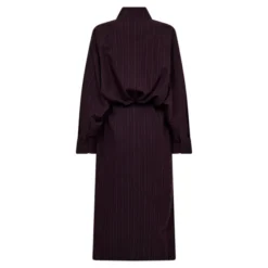Trinny Stripe Batwing Dress Plum