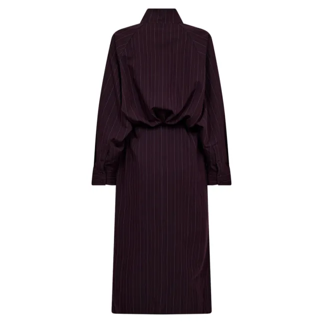 Trinny Stripe Batwing Dress Plum