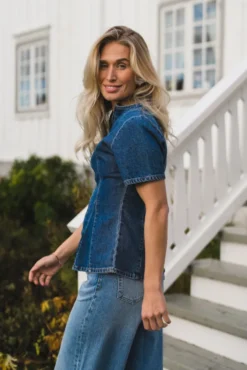 Turig Alena SS Top Mid Blue Wash