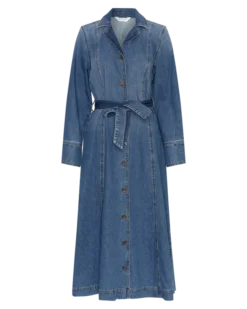 Turo Alena Shirt Dress Mid Blue Wash