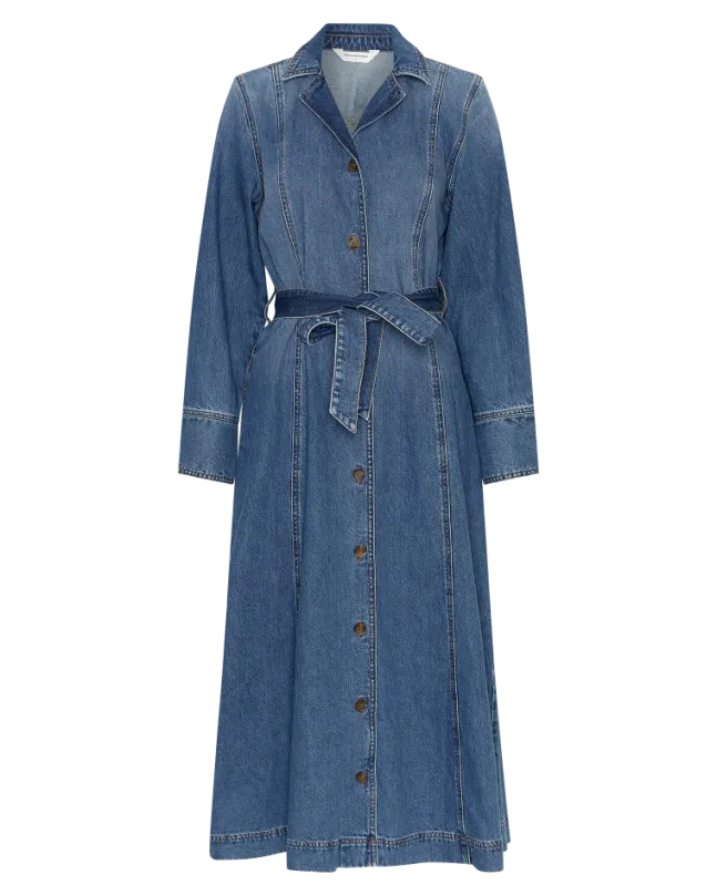 Turo Alena Shirt Dress Mid Blue Wash