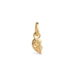 Twin Heart Charm Left Gold