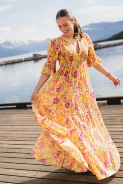 Twisted Maxi Dress Daylight Blossom