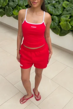 Two Tone Tank Top Red