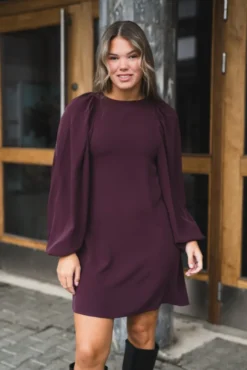 Valeria Crepe Dark Burgundy