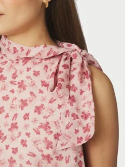 Veda Flower Top Dusty Rose