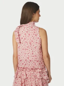 Veda Flower Top Dusty Rose