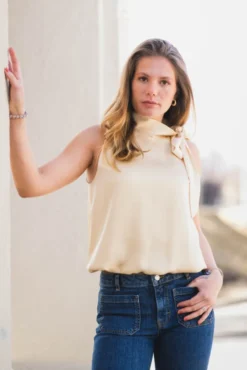 Veda Heavy Sateen Top Light Yellow