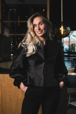 Vendela Balloon Sleeve Blouse Black