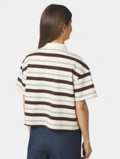 Vennera Triple Stripe Polo Tee Grey