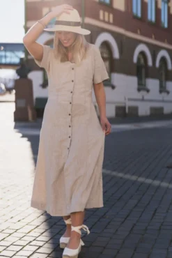 Viana Ginia 2/4 Dress Sand Melange