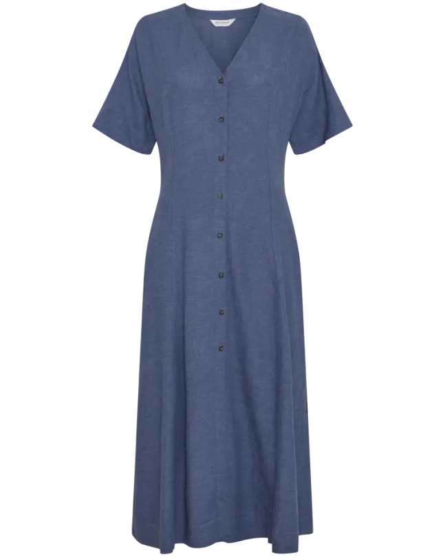 Viana Ginia 2/4 Dress V Indigo Melange