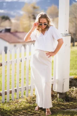 Viana Ginia Skirt Sand Melange