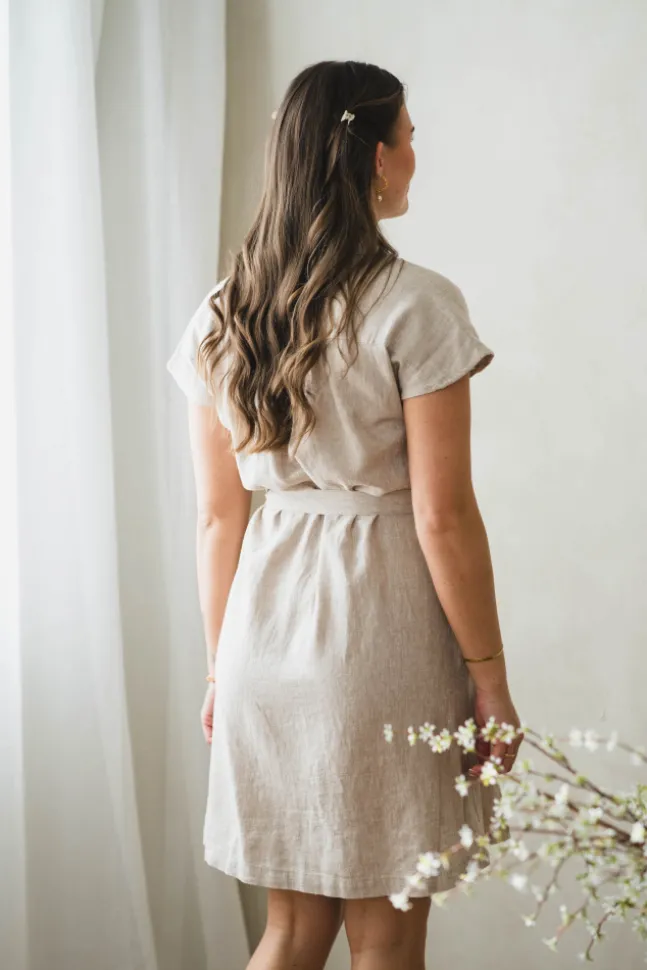 Viana Ginia SS Shirt Dress Sand Melange