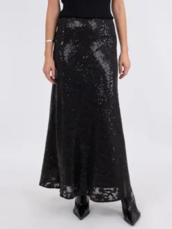 Vicky Sequins Skirt Black