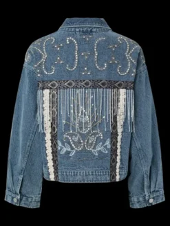 Vision LS Denim EMB Jacket Light Blue Denim