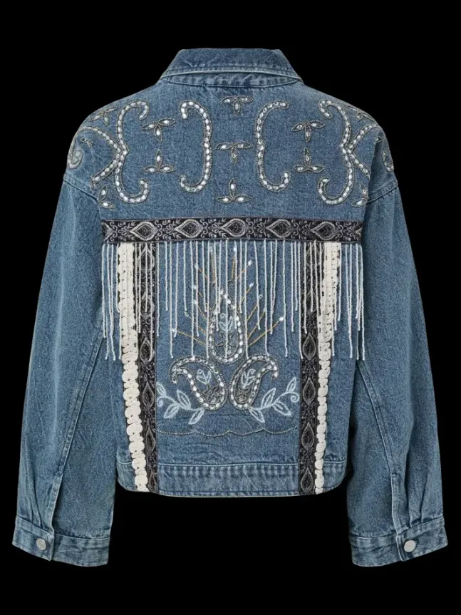 Vision LS Denim EMB Jacket Light Blue Denim