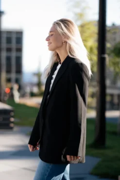 Vola Single Oversize Blazer Black