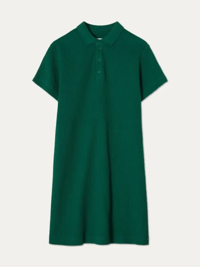 Waffle Dress Green