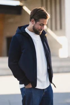 Willard Hooded Jacket Blue Navy
