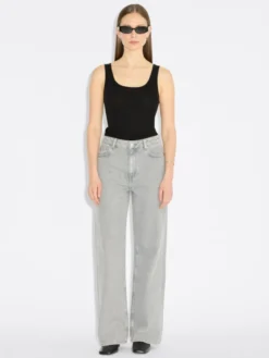 W Wide Jeans Light Grey