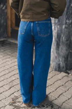 W Wide Jeans Mid Blue
