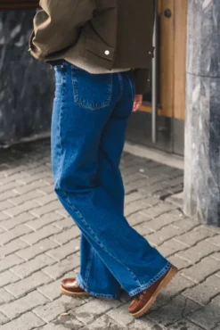 W Wide Jeans Mid Blue