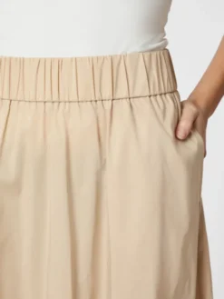 Yara Long Poplin Skirt Dark Sand