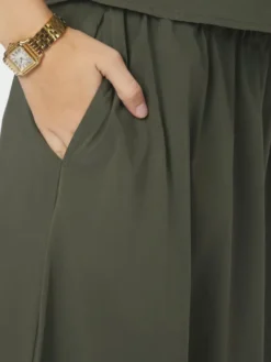 Yara Poplin Skirt Army