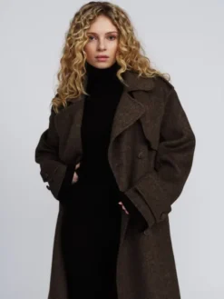 Yua Coat Dark Brown