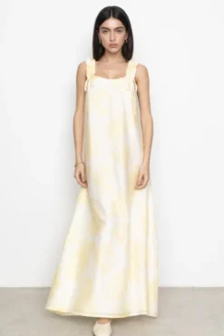 Zaha Dress Yellow Floral Print