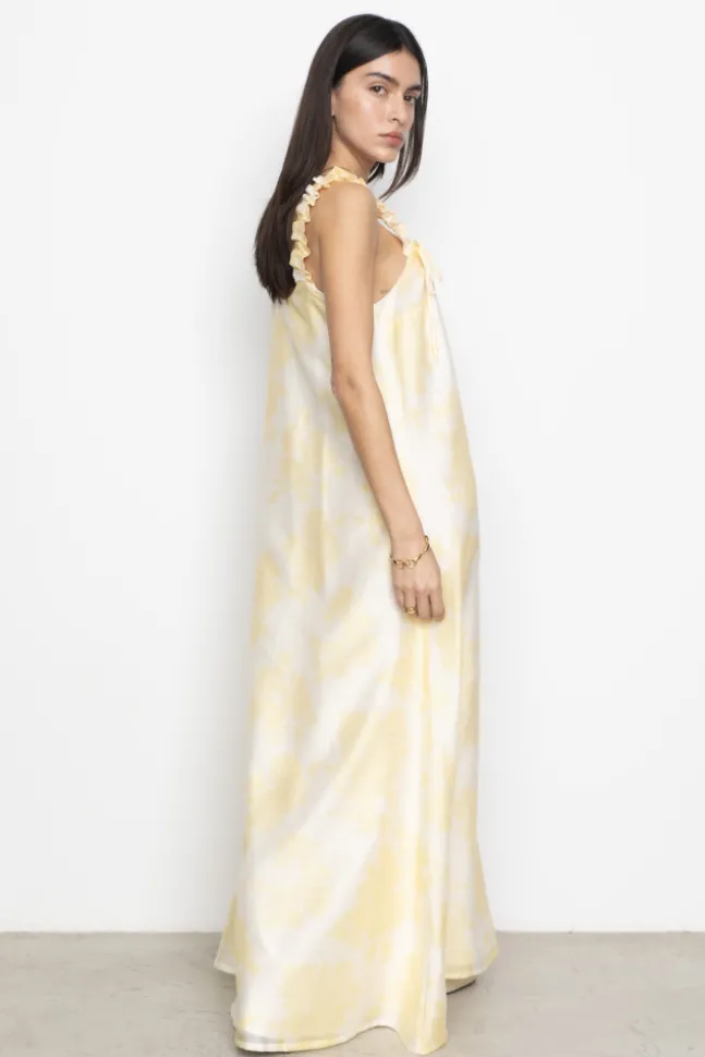 Zaha Dress Yellow Floral Print