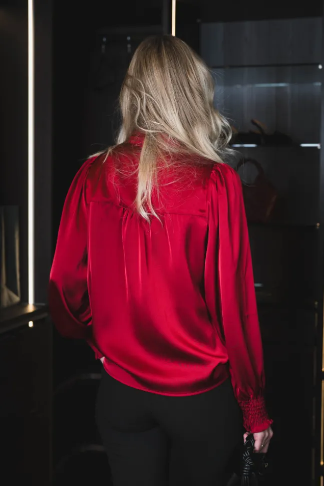 Zamola Blouse Dark Red