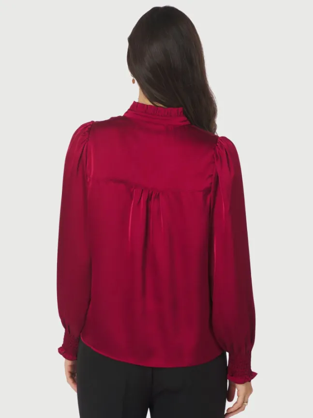 Zamola Blouse Dark Red