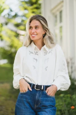 Zimia LS Shirt Star White